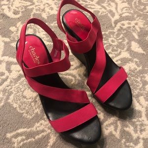 Charles by Charles David Pink Sandal Ferry Wedges